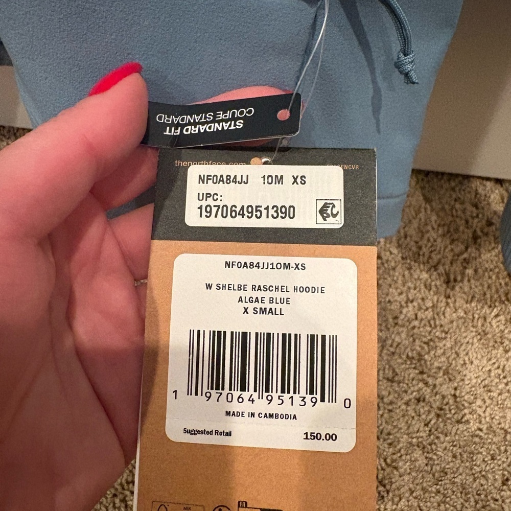 The North Face Women's Shelbe Raschel Hoodie Algae Blue - Picture 7 of 7